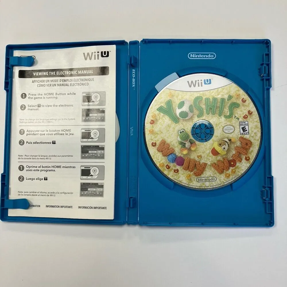 Yoshi's Woolly World (Nintendo Wii U, 2015)  Complete Video Game Tested Working